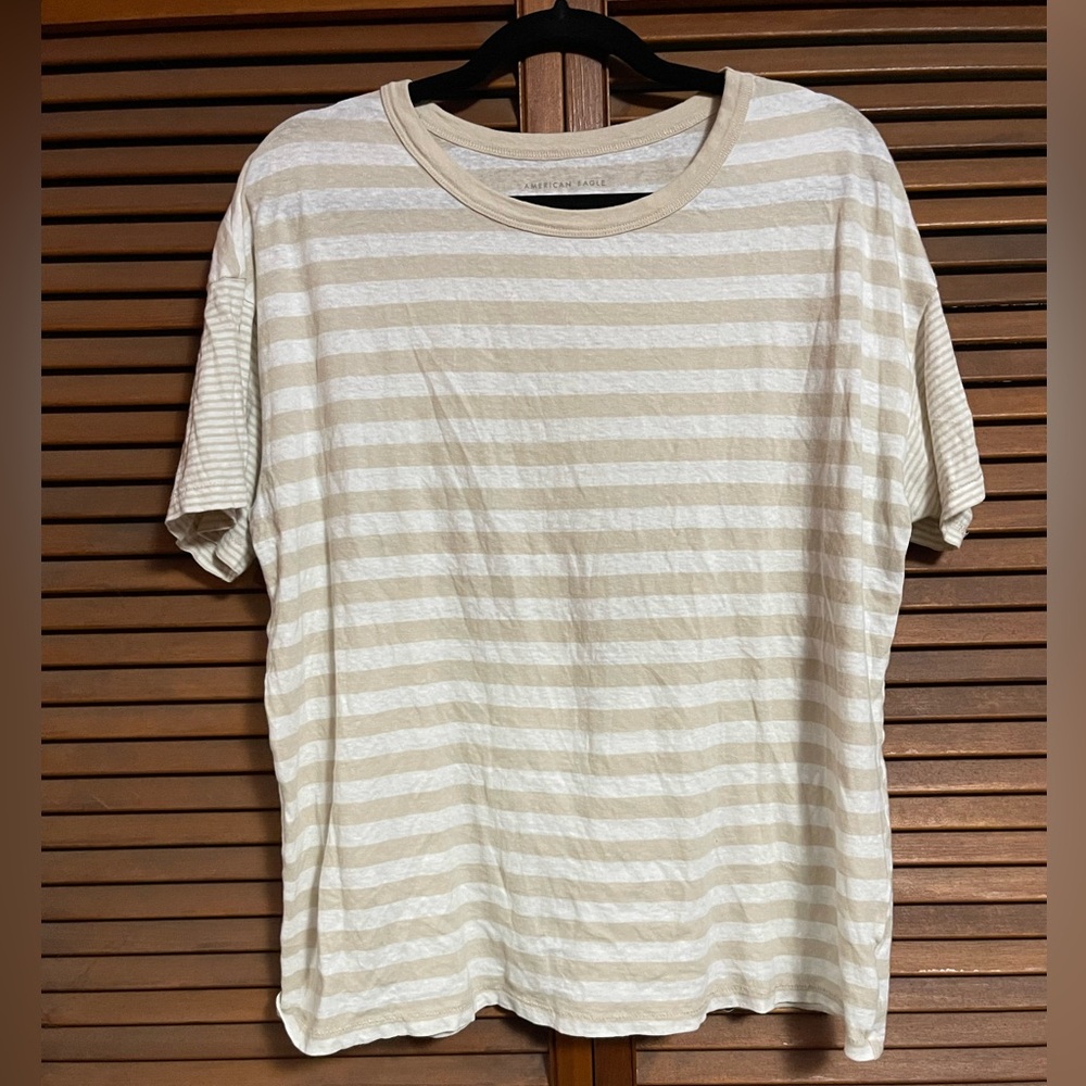 Oversized striped boxy tee